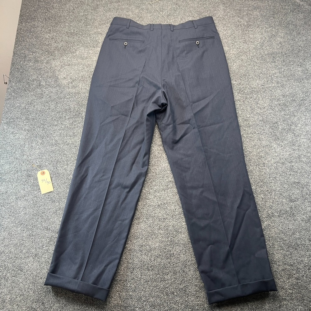 Ermenegildo Zegna Dress Pants Mens 33R Gray Wool Pleated Formal Business Career - Picture 2 of 10